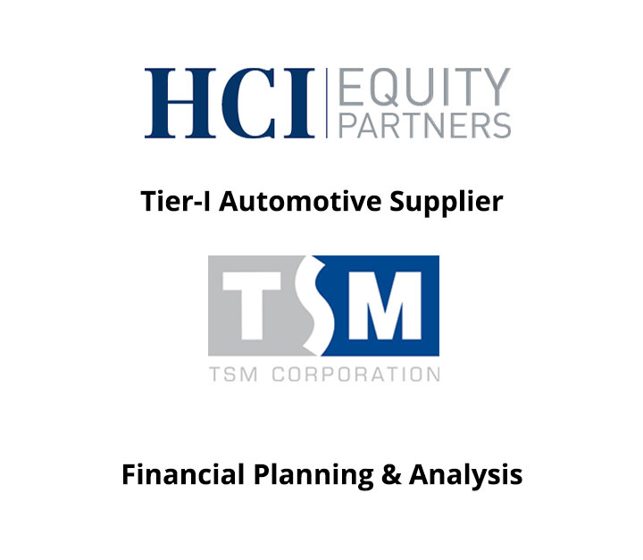 Example of Financial Planning and analysis services from FINNEA: HCI Equity Partners and TSM Corporation